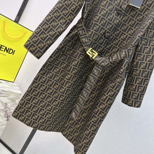 Replica Fendi Dresses Long Sleeved For Women #1184245 $170.00 USD for Wholesale