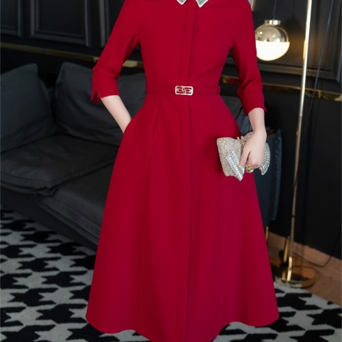 Fendi Dresses Middle Sleeved For Women #1184248 $122.00 USD, Wholesale Replica Fendi Dresses