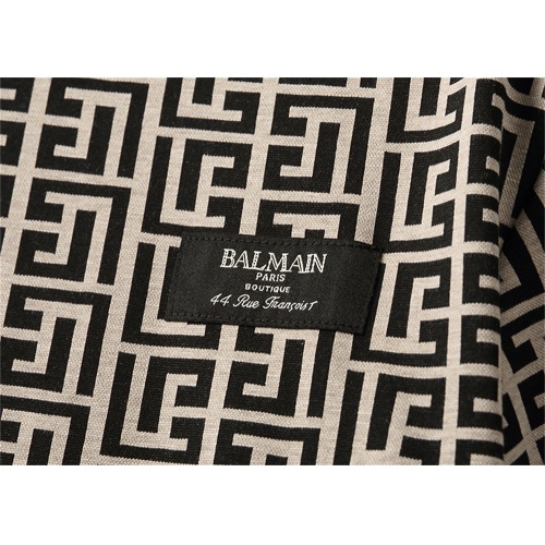 Replica Balmain Tracksuits Short Sleeved For Men #1184442 $42.00 USD for Wholesale