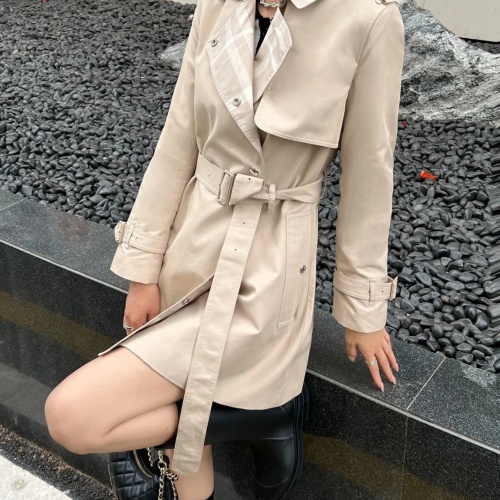 Replica Burberry Trench Coat Long Sleeved For Women #1184481 $160.00 USD for Wholesale