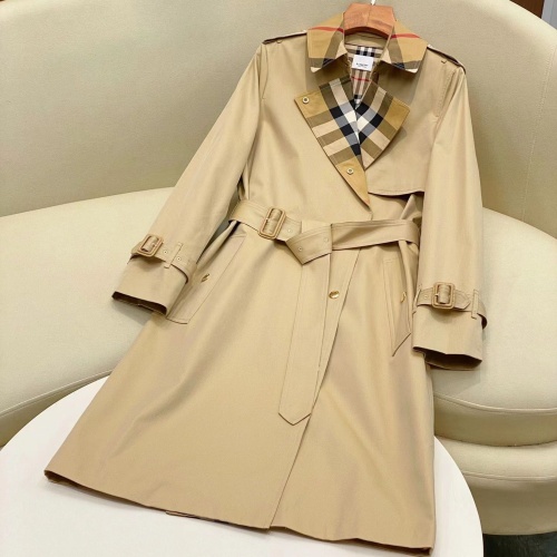 Burberry Trench Coat Long Sleeved For Women #1184482