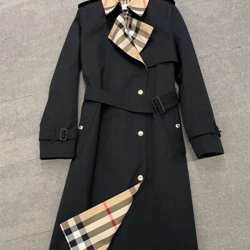 Burberry Trench Coat Long Sleeved For Women #1184485 $160.00 USD, Wholesale Replica Burberry Trench Coat