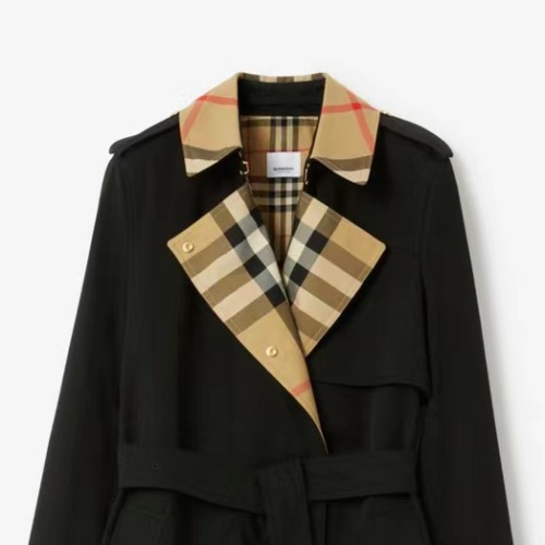 Replica Burberry Trench Coat Long Sleeved For Women #1184485 $160.00 USD for Wholesale
