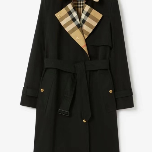 Replica Burberry Trench Coat Long Sleeved For Women #1184485 $160.00 USD for Wholesale