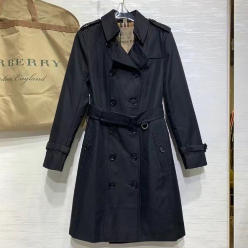 Replica Burberry Trench Coat Long Sleeved For Women #1184869 $160.00 USD for Wholesale