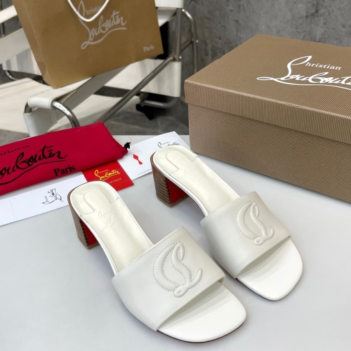 Replica Christian Louboutin CL Slippers For Women #1185091 $96.00 USD for Wholesale