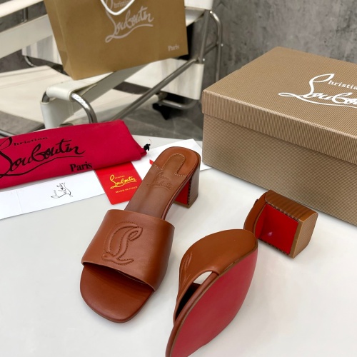 Replica Christian Louboutin CL Slippers For Women #1185101 $96.00 USD for Wholesale