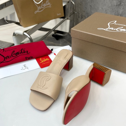Replica Christian Louboutin CL Slippers For Women #1185102 $96.00 USD for Wholesale
