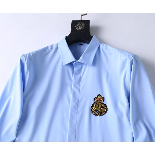 Replica Dolce & Gabbana D&G Shirts Long Sleeved For Men #1185125 $48.00 USD for Wholesale