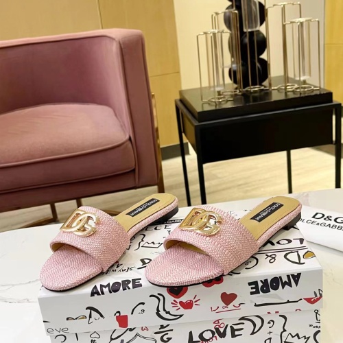 Replica Dolce & Gabbana D&G Slippers For Women #1185330 $76.00 USD for Wholesale