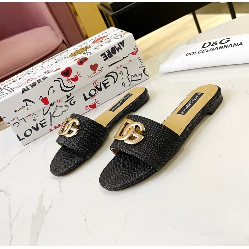Dolce &amp; Gabbana D&amp;G Slippers For Women #1185332 $76.00 USD, Wholesale Replica Dolce &amp; Gabbana D&amp;G Slippers