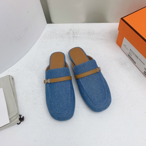 Replica Hermes Slippers For Women #1185344 $100.00 USD for Wholesale