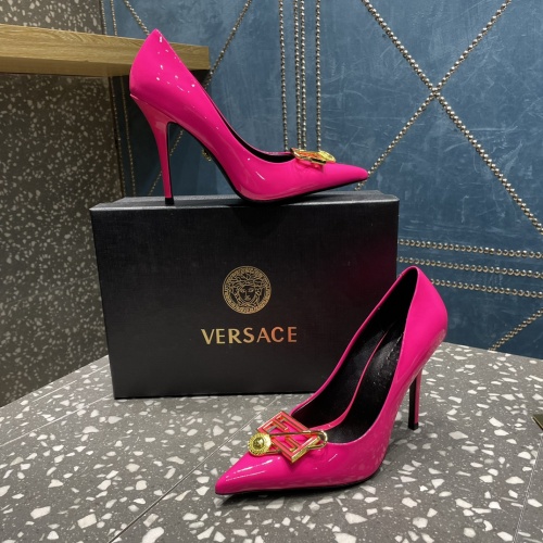 Replica Versace High-Heeled Shoes For Women #1185604 $115.00 USD for Wholesale