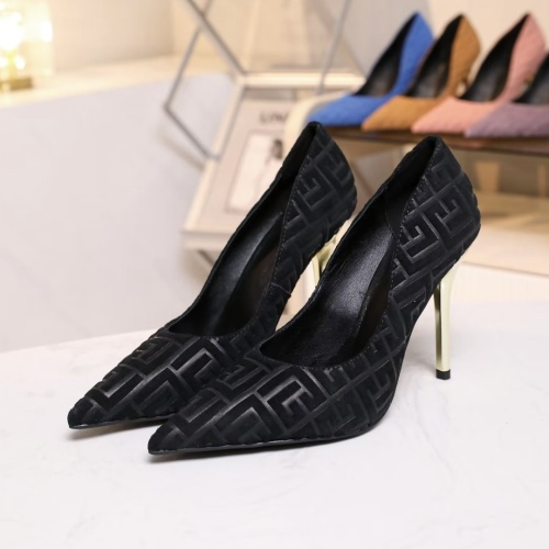 Balmain High-Heeled Shoes For Women #1185912 $80.00 USD, Wholesale Replica Balmain High-Heeled Shoes