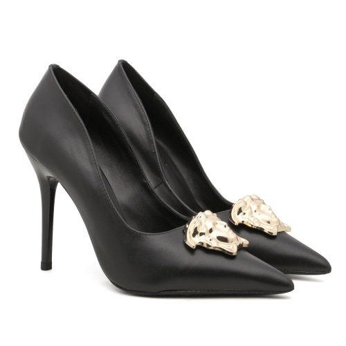 Versace High-Heeled Shoes For Women #1185989 $92.00 USD, Wholesale Replica Versace High-Heeled Shoes