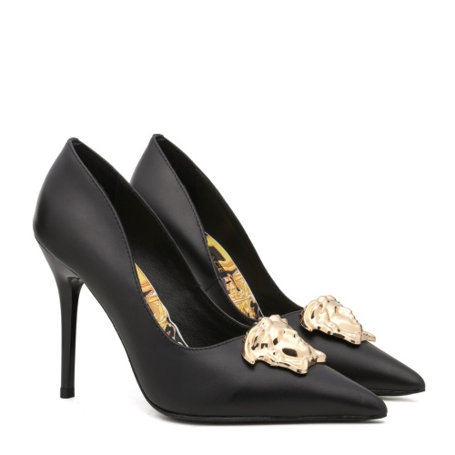 Versace High-Heeled Shoes For Women #1185990 $92.00 USD, Wholesale Replica Versace High-Heeled Shoes