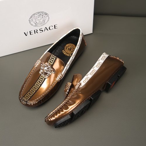 Versace Leather Shoes For Men #1186116 $68.00 USD, Wholesale Replica Versace Leather Shoes