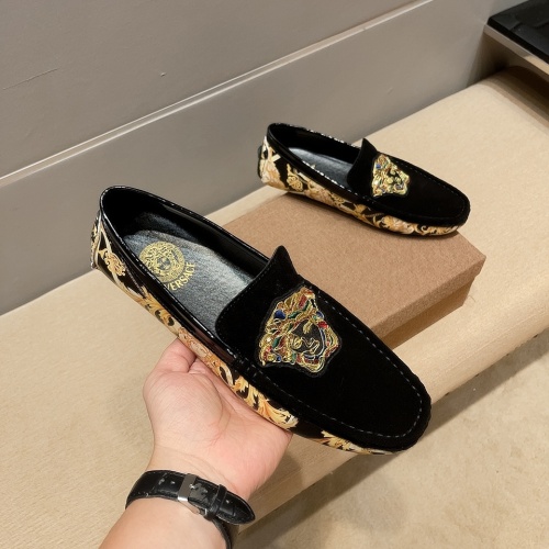 Replica Versace Leather Shoes For Men #1186122 $68.00 USD for Wholesale
