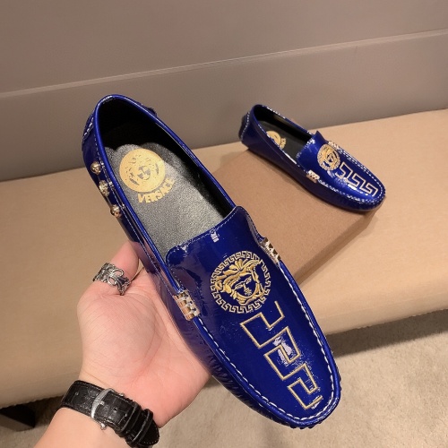 Replica Versace Leather Shoes For Men #1186124 $72.00 USD for Wholesale