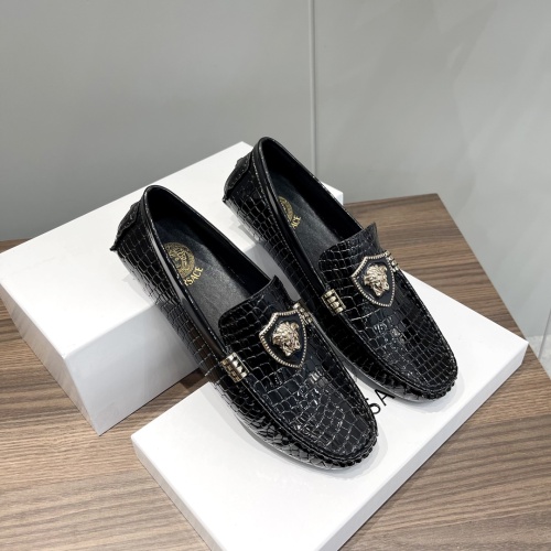 Replica Versace Leather Shoes For Men #1186126 $72.00 USD for Wholesale