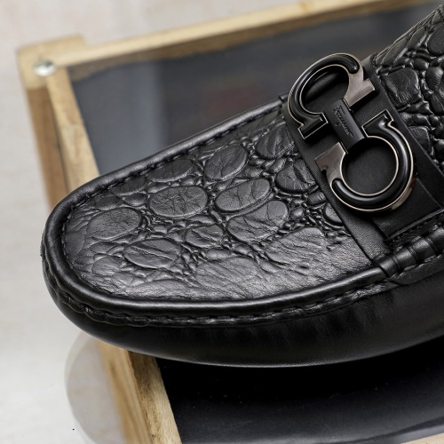 Replica Salvatore Ferragamo Leather Shoes For Men #1186483 $68.00 USD for Wholesale