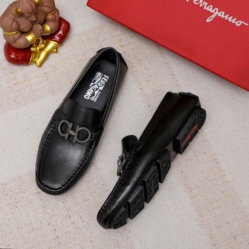 Replica Salvatore Ferragamo Leather Shoes For Men #1186485 $68.00 USD for Wholesale