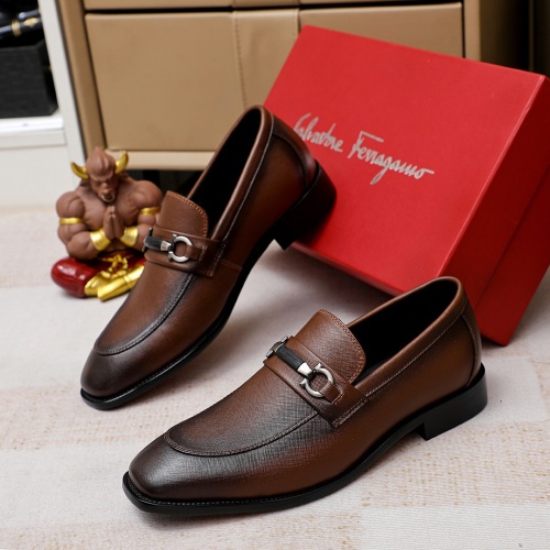 Salvatore Ferragamo Leather Shoes For Men #1186487 $82.00 USD, Wholesale Replica Salvatore Ferragamo Leather Shoes