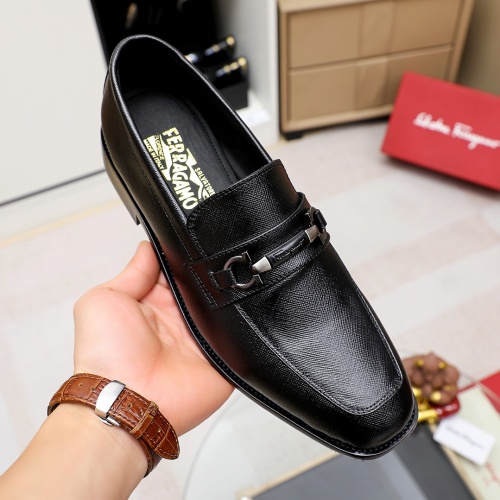 Replica Salvatore Ferragamo Leather Shoes For Men #1186488 $82.00 USD for Wholesale