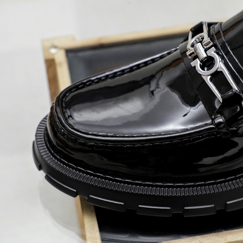 Replica Salvatore Ferragamo Leather Shoes For Men #1186490 $96.00 USD for Wholesale