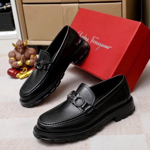 Salvatore Ferragamo Leather Shoes For Men #1186491
