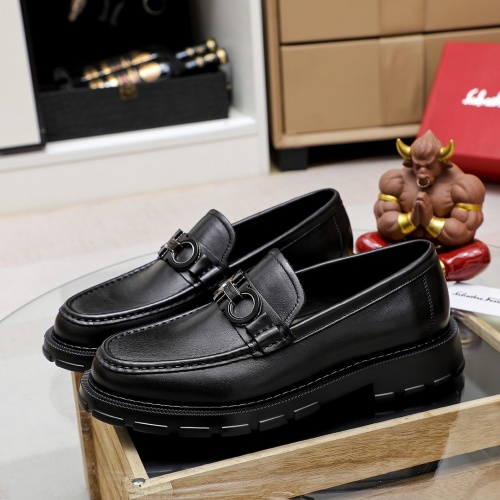 Replica Salvatore Ferragamo Leather Shoes For Men #1186491 $96.00 USD for Wholesale