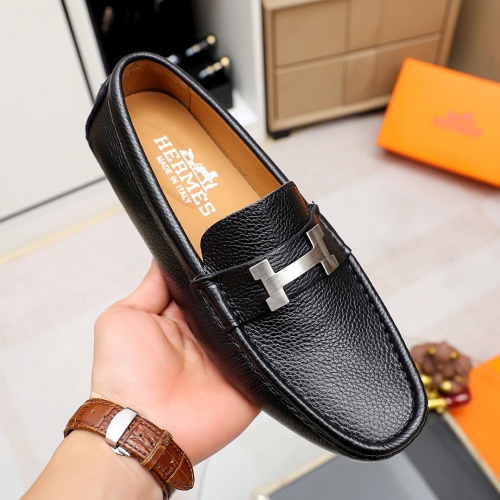 Replica Hermes Leather Shoes For Men #1186495 $68.00 USD for Wholesale