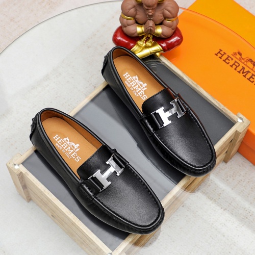 Replica Hermes Leather Shoes For Men #1186496 $68.00 USD for Wholesale