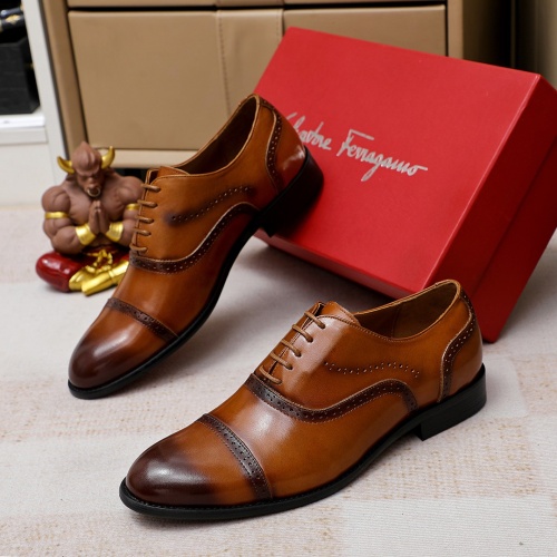 Salvatore Ferragamo Leather Shoes For Men #1186497 $76.00 USD, Wholesale Replica Salvatore Ferragamo Leather Shoes