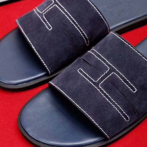 Replica Hermes Slippers For Men #1186607 $45.00 USD for Wholesale