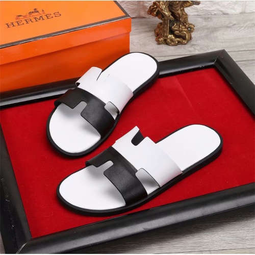 Replica Hermes Slippers For Men #1186609 $45.00 USD for Wholesale