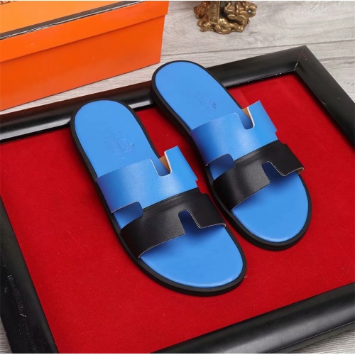 Replica Hermes Slippers For Men #1186610 $45.00 USD for Wholesale