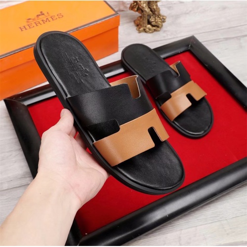 Replica Hermes Slippers For Men #1186611 $45.00 USD for Wholesale