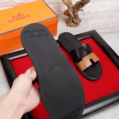 Replica Hermes Slippers For Men #1186611 $45.00 USD for Wholesale