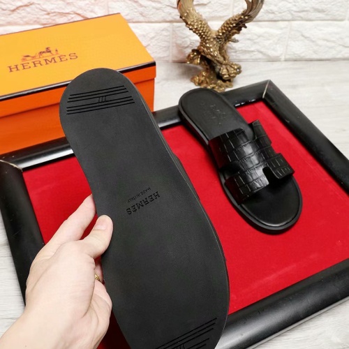 Replica Hermes Slippers For Men #1186615 $45.00 USD for Wholesale