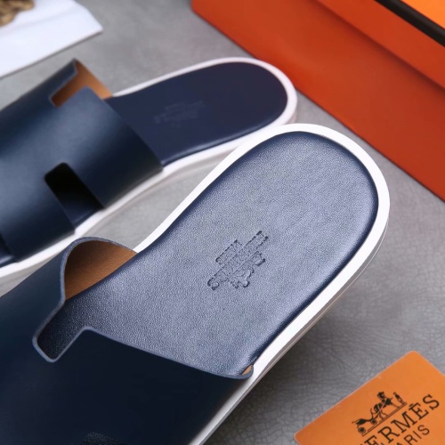 Replica Hermes Slippers For Men #1186618 $45.00 USD for Wholesale