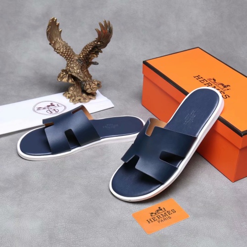 Replica Hermes Slippers For Men #1186618 $45.00 USD for Wholesale