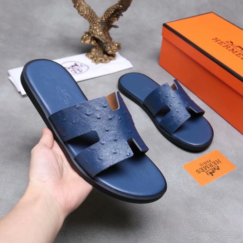 Replica Hermes Slippers For Men #1186620 $45.00 USD for Wholesale