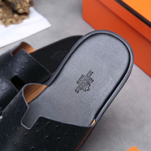Replica Hermes Slippers For Men #1186621 $45.00 USD for Wholesale