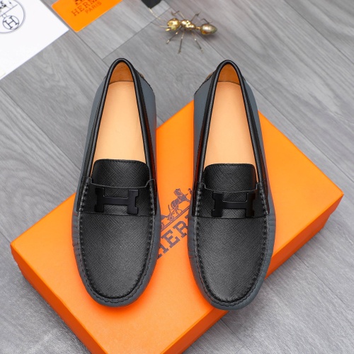 Replica Hermes Leather Shoes For Men #1186908 $68.00 USD for Wholesale