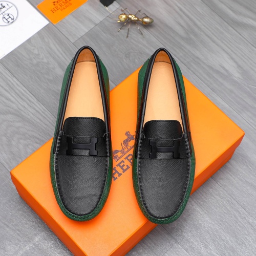 Replica Hermes Leather Shoes For Men #1186909 $68.00 USD for Wholesale