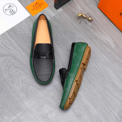 Replica Hermes Leather Shoes For Men #1186909 $68.00 USD for Wholesale