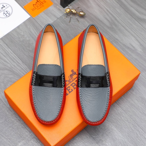 Replica Hermes Leather Shoes For Men #1186910 $68.00 USD for Wholesale