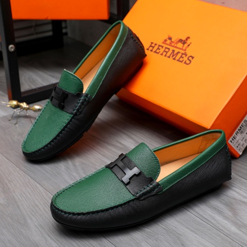 Hermes Leather Shoes For Men #1186911 $68.00 USD, Wholesale Replica Hermes Leather Shoes