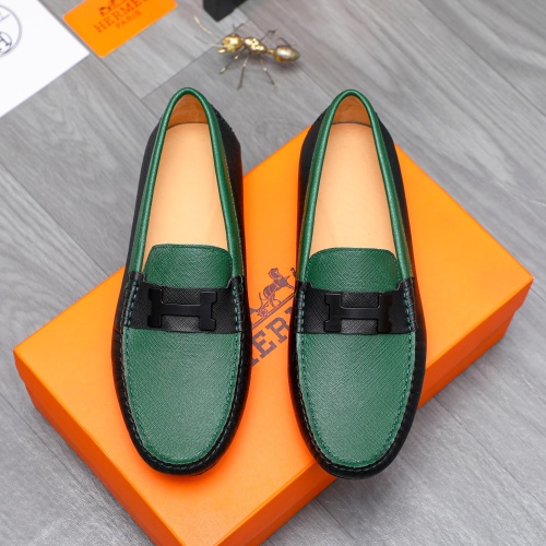 Replica Hermes Leather Shoes For Men #1186911 $68.00 USD for Wholesale
